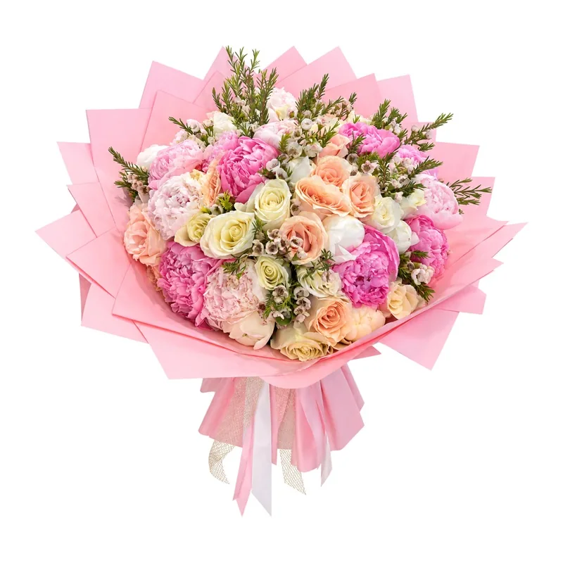Pembe Şakayık ve Gül Dev Buket