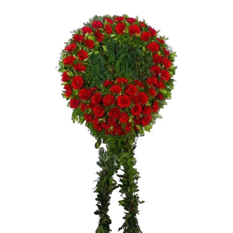 Kırmızı Gerbera Cenaze Çelengi